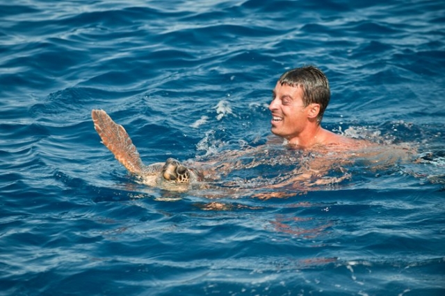 Nadando con tortugas